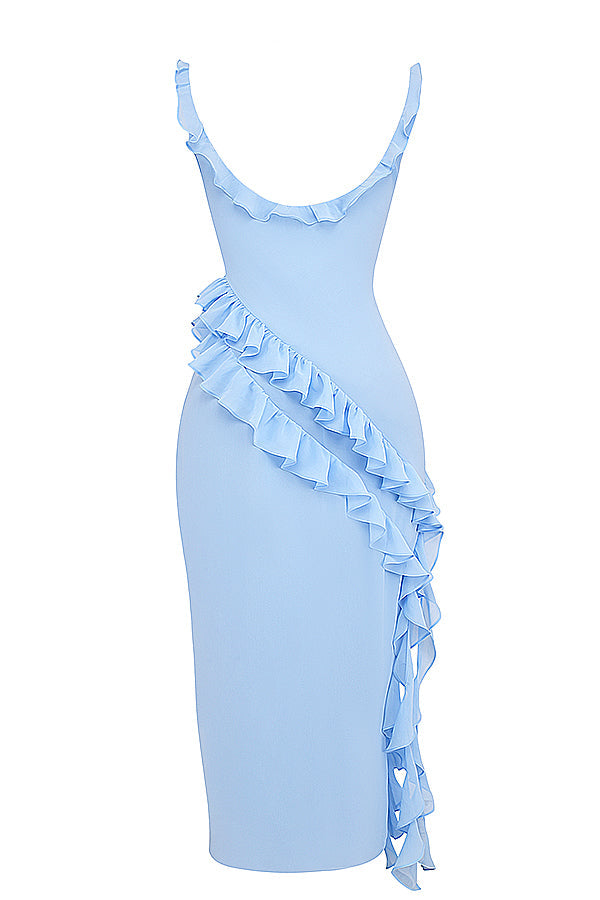 IVY MIDI DRESS - SOFT BLUE