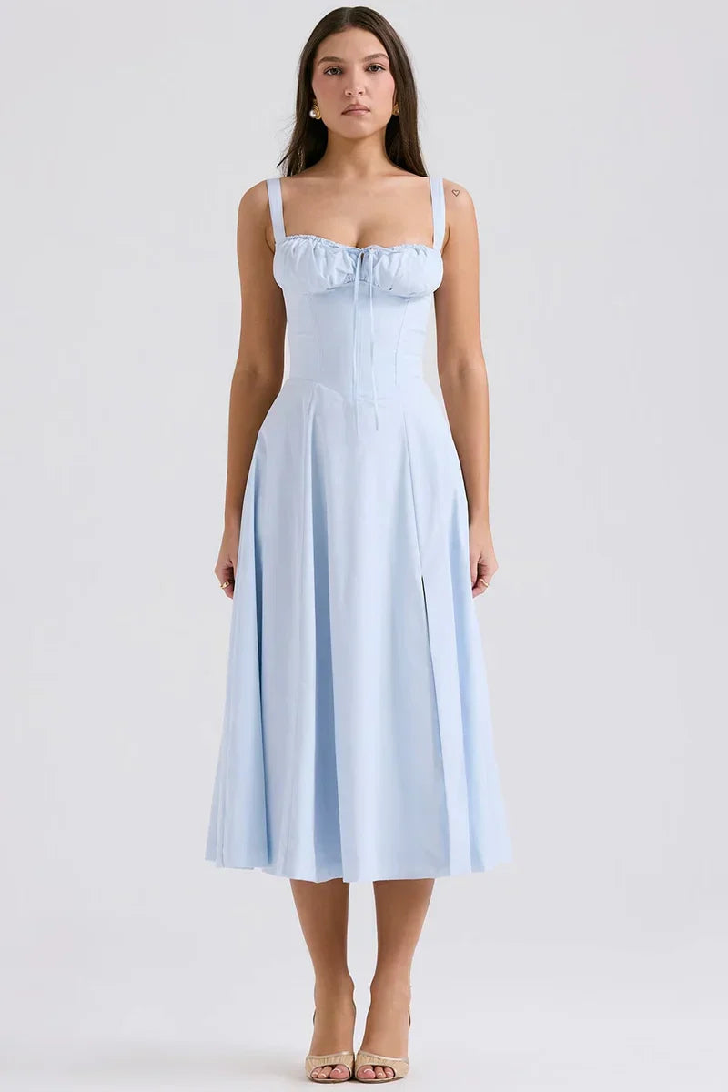 DAHLIA MIDI DRESS - BLUE