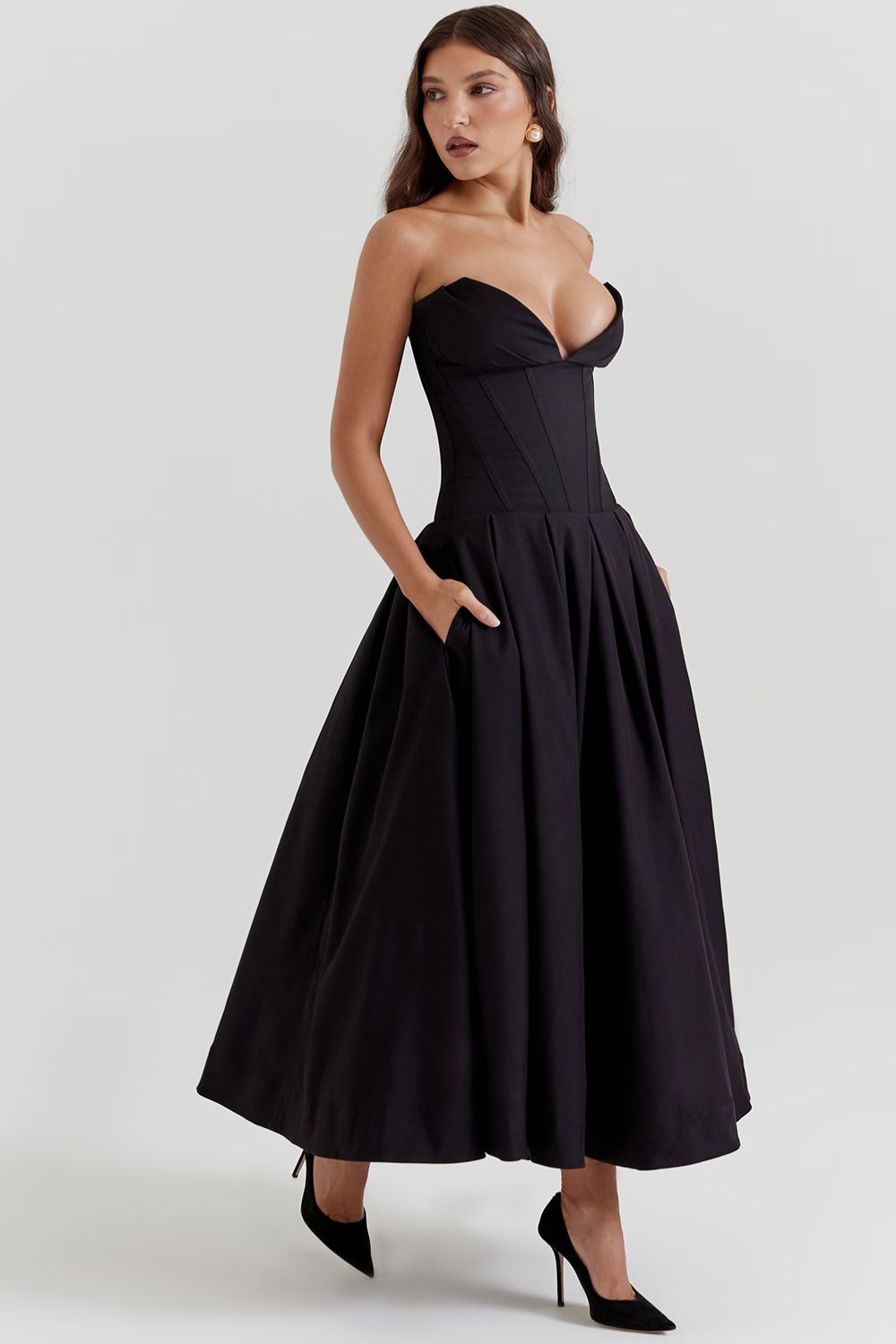 ZARIA MAXI DRESS - BLACK