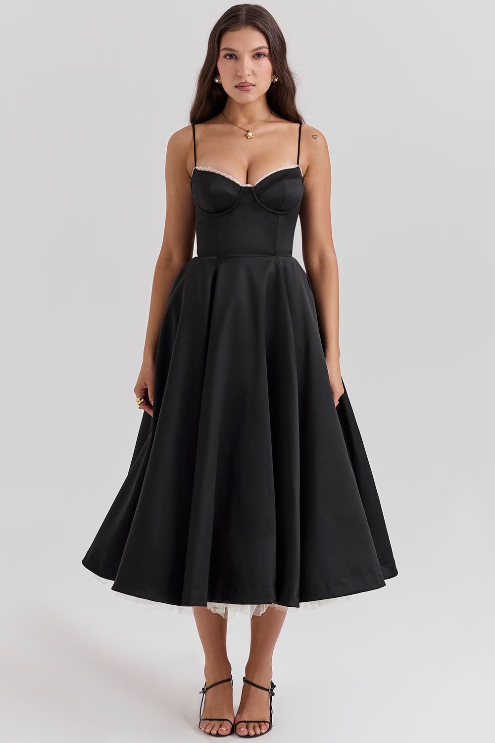 SELENE MIDI DRESS - BLACK