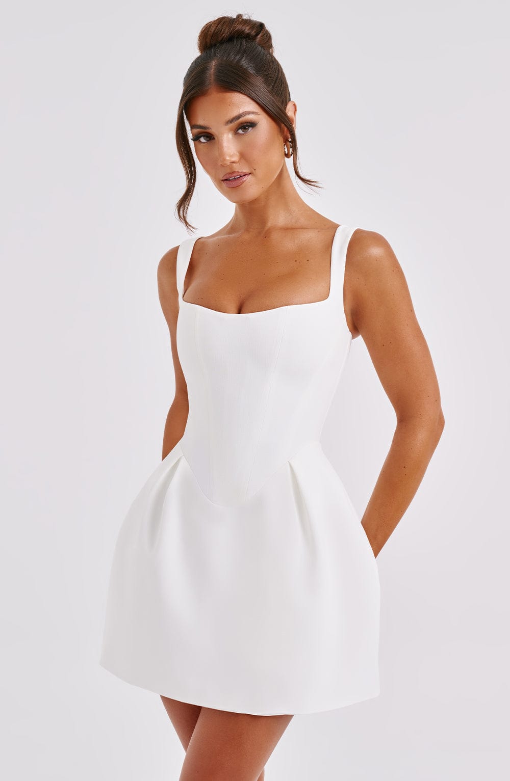 THEODORA MINI DRESS - Ivory