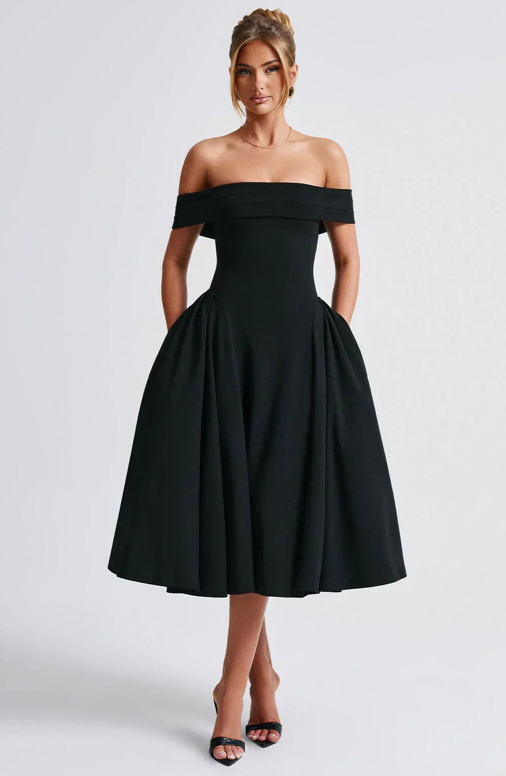 BENNET MIDI DRESS - BLACK